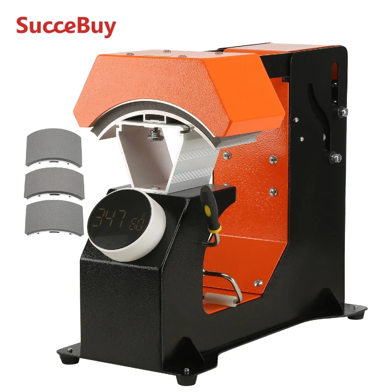 

Термопресс SucceBuy 3-в-1 для кепок и головных уборов, 16.3x8см, с поворотной ручкой, раскладной, для сублимации, 3 сменных нагревательных элемента