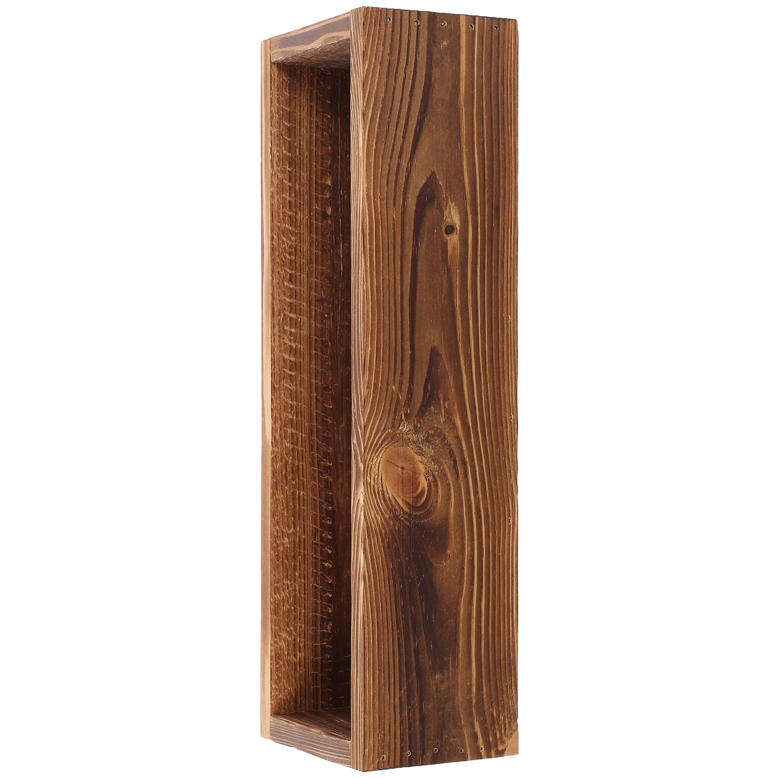 Antiseptic Wood Flower Box Compact Pot Tree Trunk Flowerpot Succulent Plant Container Long-lasting Window Wooden Hanging Boxes