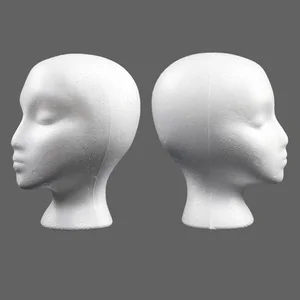 Women's mannequin head model, practical dummy, light foam head, durable, portable, fashion for home, travel, salon 10 Main Women's Mannequin Sales - №10
