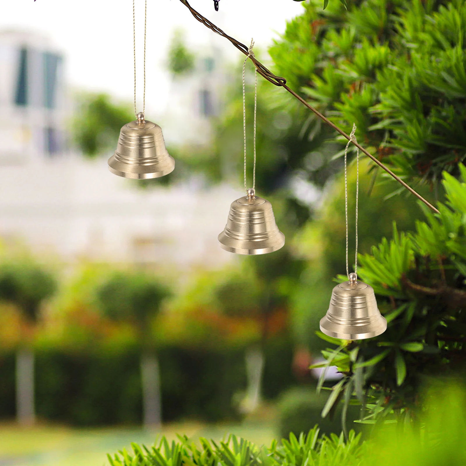 

2Pcs Decorative Copper Bells Retro Wind Chime Components for Door Knob Hanging Indoor Outdoor Home Garden Office Decoration