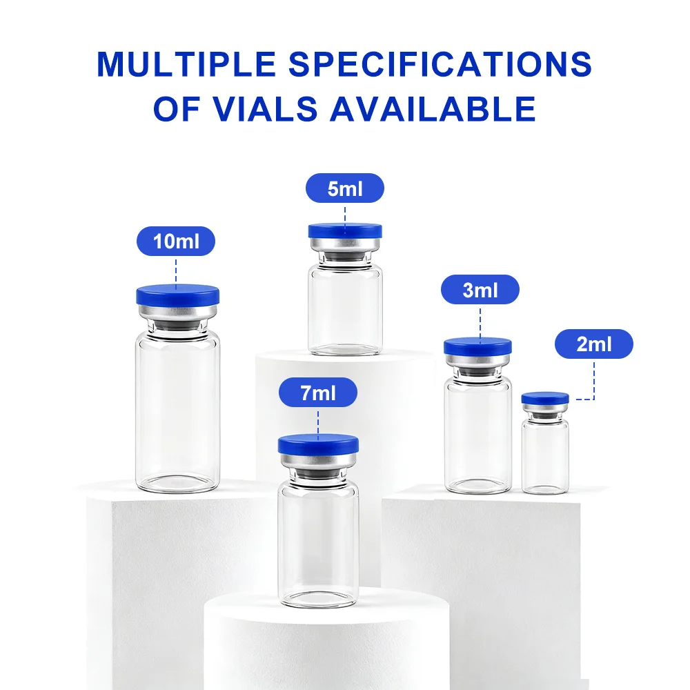 3/5/7/10ml Sterile Glasfläschchen mit Gummistopfen und Gratfreiem Aluminium-Kunststoff-Verschluss, mit Aufbewahrungsbox, Steril Verpackt – Detail 4
