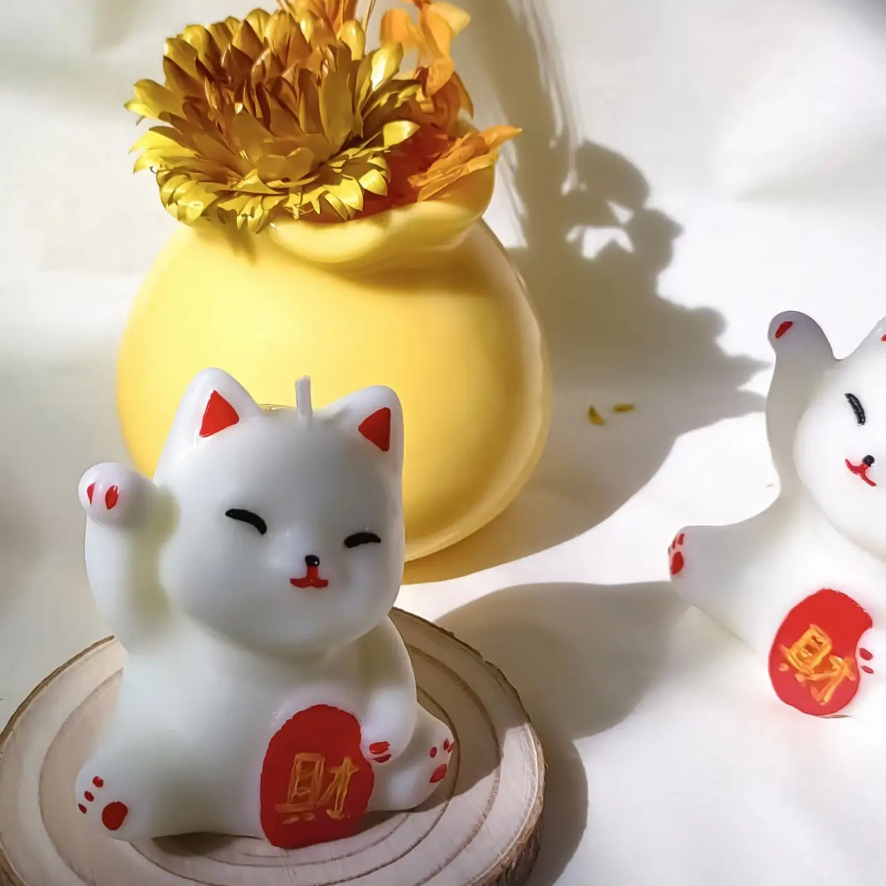 Lucky Cat Aromatherapy Candle Bedroom Lucky Ornament Cute Cartoon Shaped Aromatherapy Candle Cute Pet Birthday Gift Candle