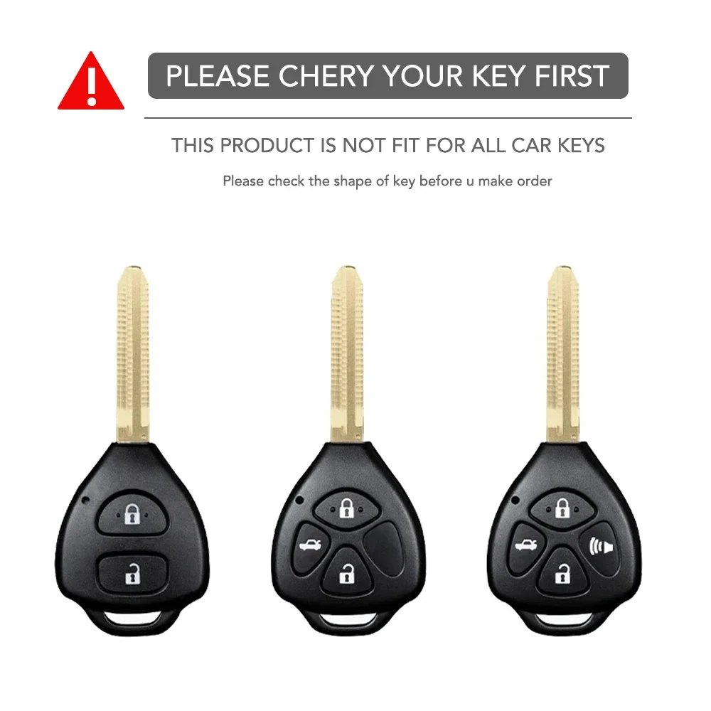 Carbon Silicone Car Key Case Cover For Toyota Auris HiLux Corolla Fortuner Prado Verso Camry Yaris Vitz Vios Ractis 2/4 Button