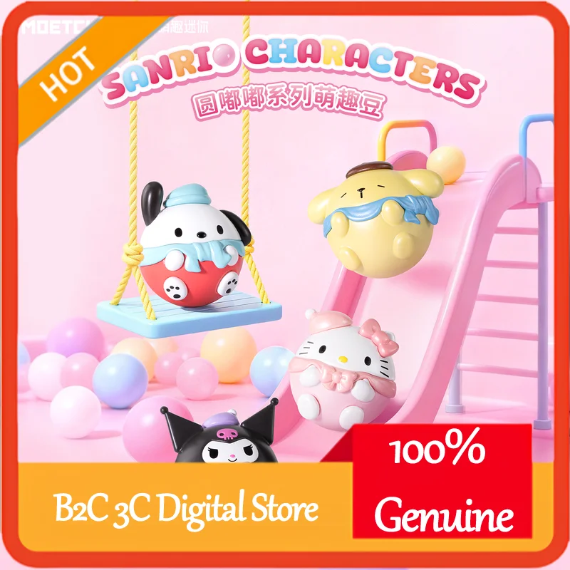 

Sanrio Characters Round Series Moetch Blind Box Kuromi Hello Kitty Pochacco Pompompurin Desk Decor Ornament Girl Birthday Gift
