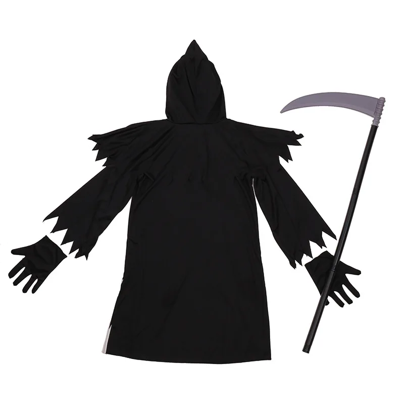 Straszny Dziecięcy Ponury Żniwiarz Fantom Świecący w Ciemności Kostium Cosplay Przebranie na Halloween Imprezę Tematyczną