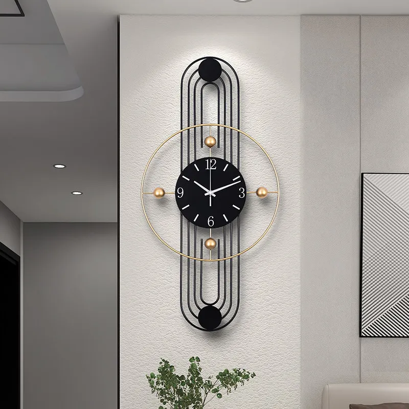 

Минималистичные металлические настенные часы для ресторана, цифровые настенные часы для гостиной и кухни, бесшумные настенные часы, декор для стен