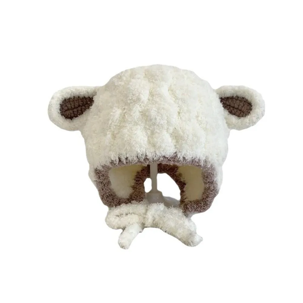 

New Cute Plush Ear Warm Hat Windproof Cold Proof Ear Protection Hat Coral Velvet Thickened Pullover Cap Baby