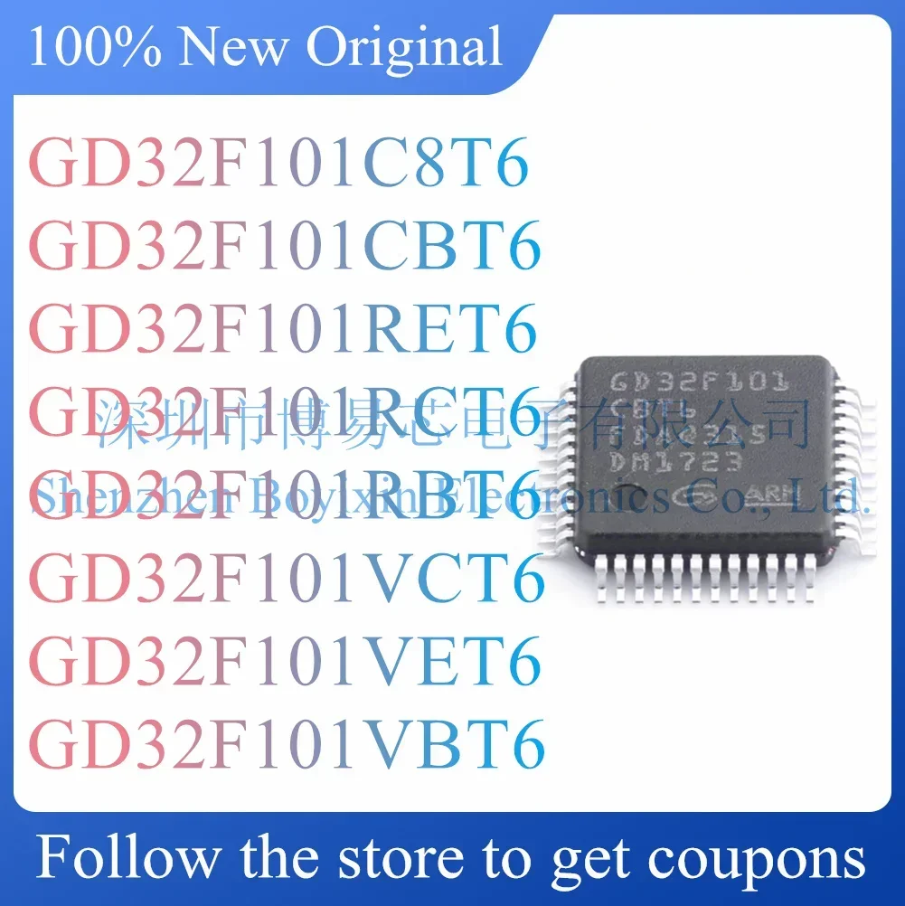 

NEW GD32F101C8T6 GD32F101CBT6 GD32F101RET6 GD32F101RCT6 GD32F101RBT6 GD32F101VCT6 GD32F101VET6 GD32F101VBT6