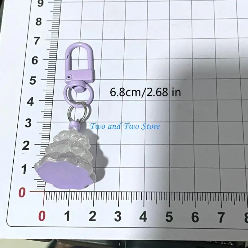 HX6F Multicolor Festival Resin Chain Christmas Tree Theme Everyday Use Keychain