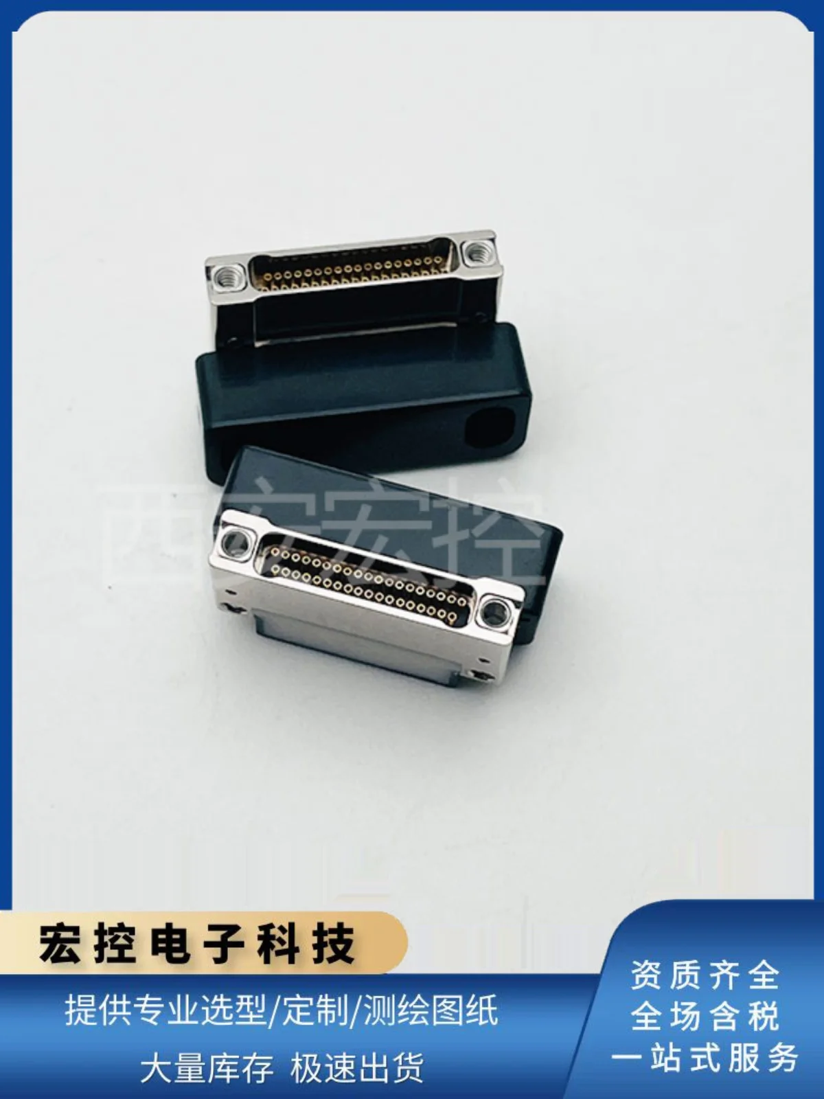 J63A Rectangular Connector J63A-2F2-037-431-TH Bent Insertion Printed Board Connector 37-core Socket