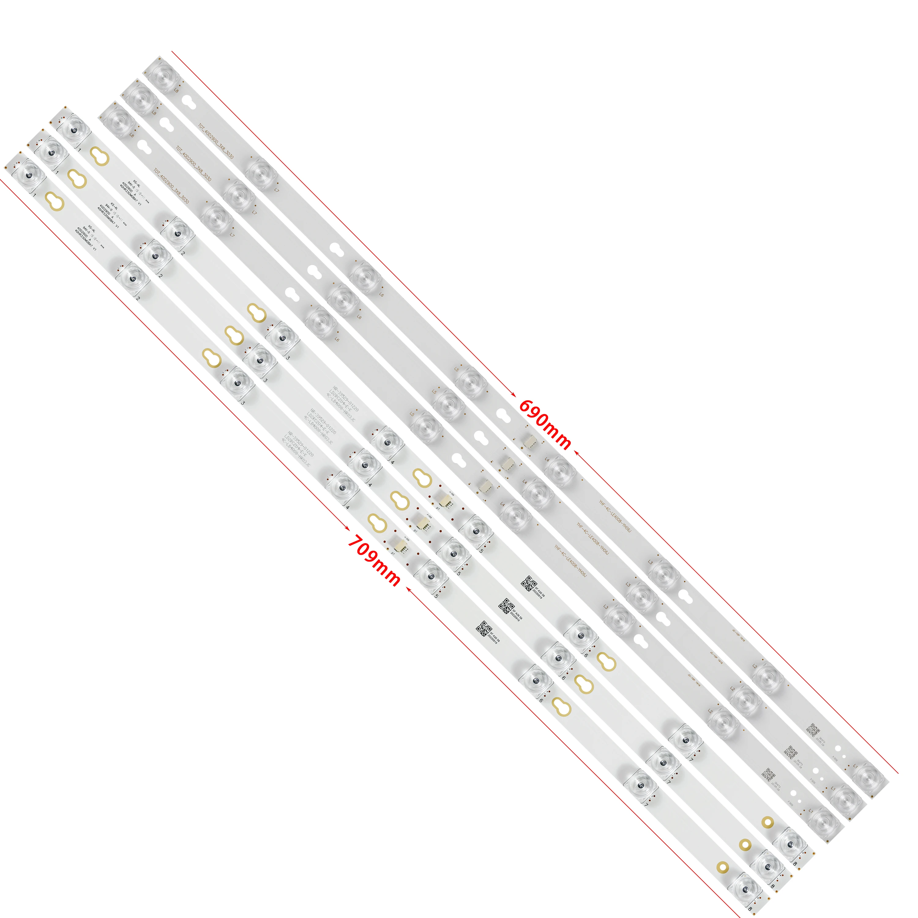 3 PCS/set 8led LED strip for Toshiba L40F3301B 40A730U D40A810 40l2600 F40S5916 40FC3206X1 40S4900 L40F33 T0T_40D2900_3x8_3030C