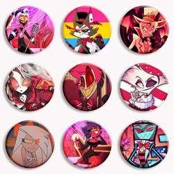 Cartoon Helluva boss Soft Button Pin Creative Anime Series Character Alastor Adam Husk Brooch Badge Bag Accessories Fans Collect