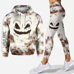 Nightmare Before Christmas Sally Hoodie Womens Leggings Yoga Set Womens Disney Jack Skellington Hoodie Sports Leggings Tracksuit