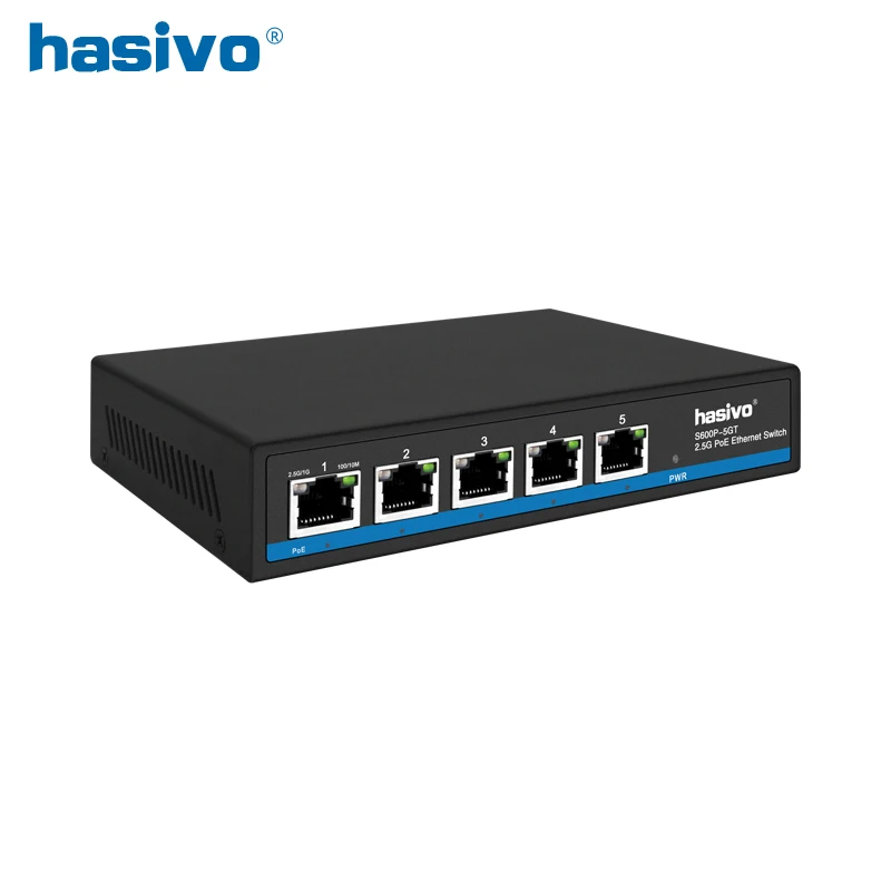 5x2.5G RJ45 Ethernet PoE Switch Desktop Ethernet Network Switch