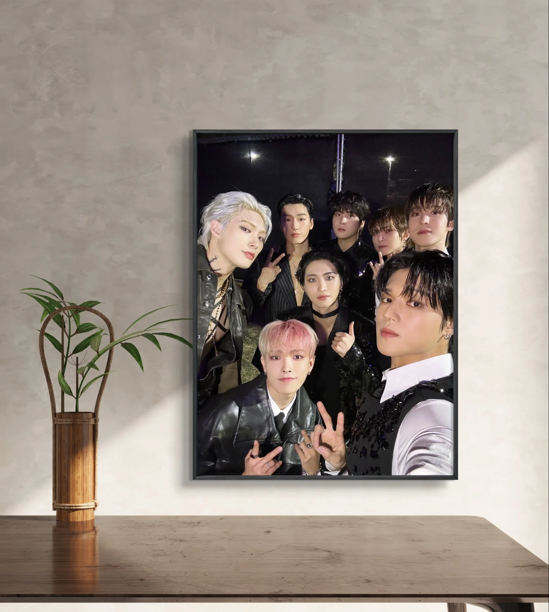 A-ATEEZ 5D Diamond Painting Kit Kpop Surrounding Poster Diy Diamond Embroidery Cross Stitch Pop Singer Fans Gift Home Wall Decor