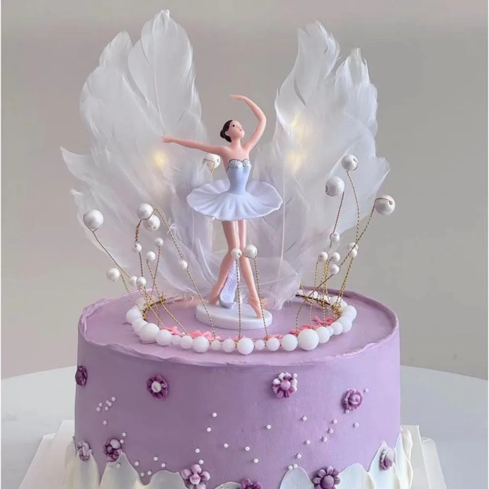 Tanzende Mädchen Kuchen Dekorationen Ballerina Figur Kuchen Topper Für Mädchen Ballett Thema Geburtstag Party Dekore Kuchen Ornament – Detail 1