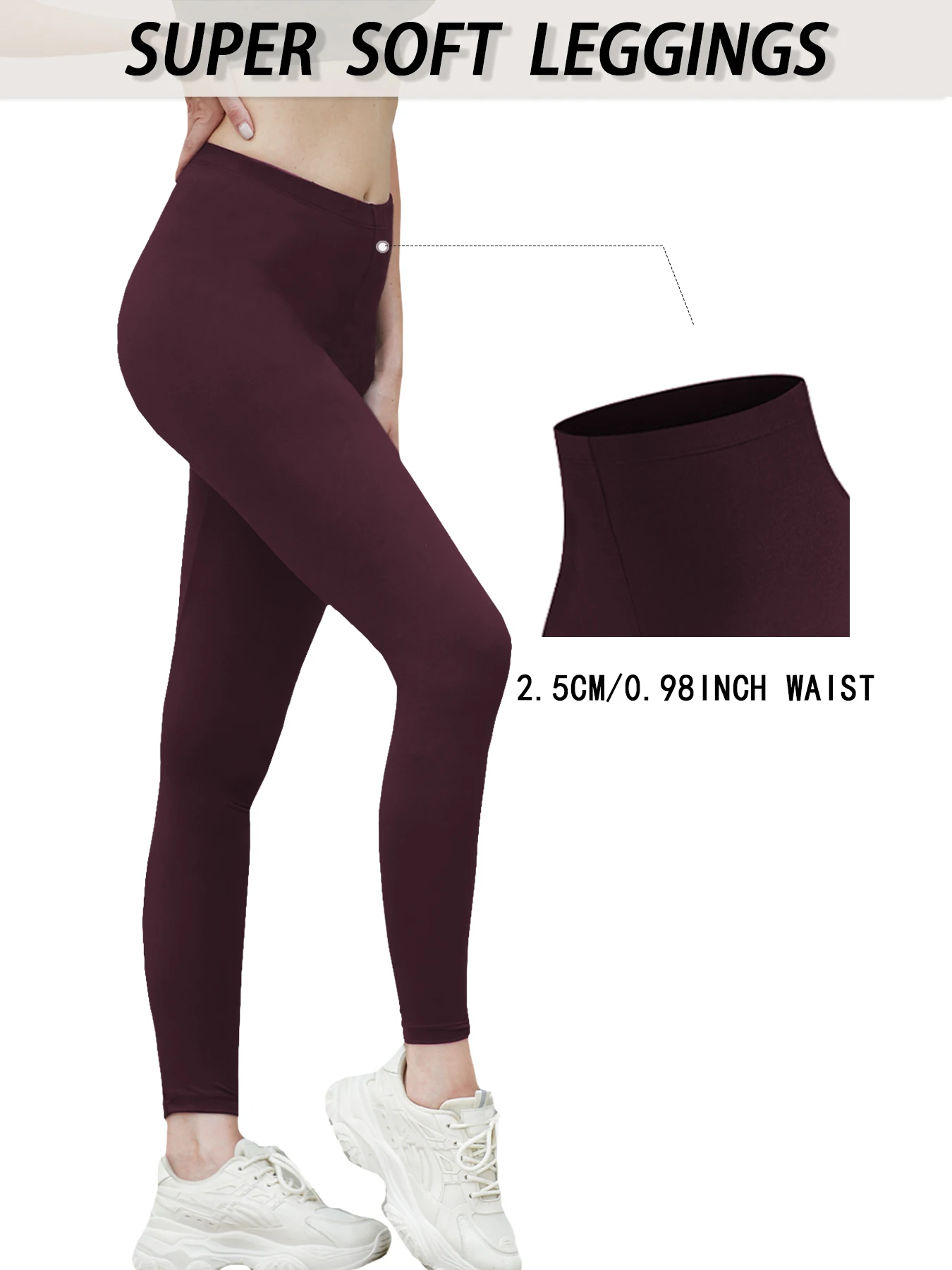 

Women's Super Soft Low Rise Leggings, High Elasticity for Workout Yoga Running and Daily Casual Wear Comfort Stretch Tights