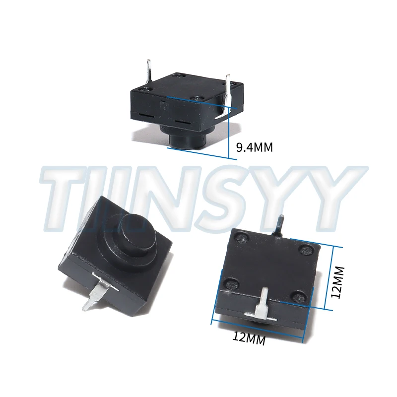 10PCS Flashlight Button Switch 1A 30V CB-1212-112D 2Pin Ultra-Thin Middle Of The Feet 12X12X9.4MM