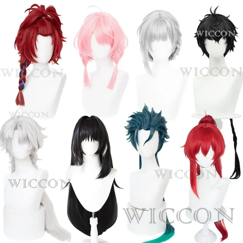SN66 Wuthering Waves JiYan Cosplay Wig Green Long Hair Rover Chixia Sanhua Wig Midnight Rangers General Jinzhou Jue Wig For W&C@
