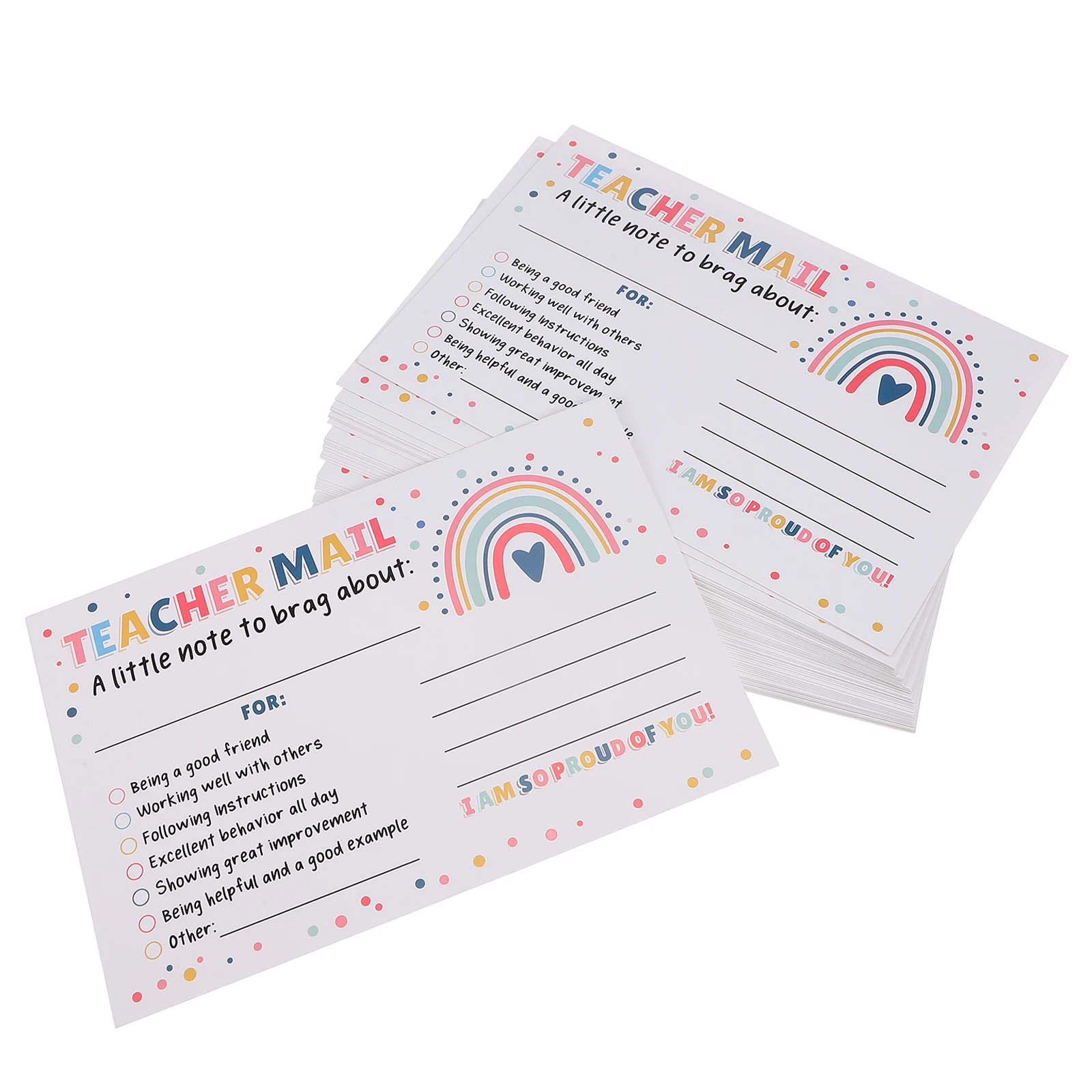 

50 Cards Back to School Paper Kindergarten Resources Kids Student Classroom Management Teacher Supplies