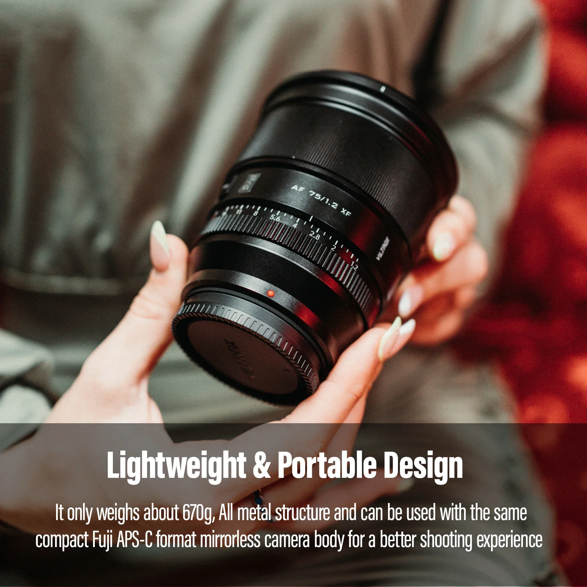 VILTROX 75mm F1.2 Sony E Nikon Z Fuji X Lens Auto Focus Large Aperture Portrait APS-C for Fujifilm Sony Nikon Mount Camera Lens