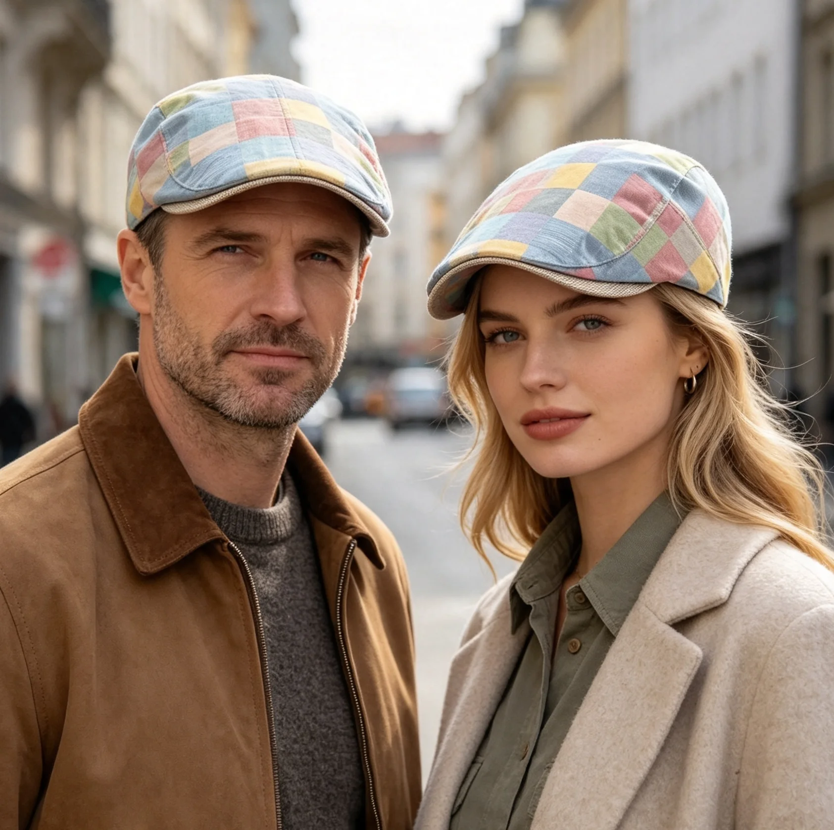 Thin Cotton Adjustable Gatsby Cap Men Women, Plaid Flat Cabbie Newsboy Beret Hat, Irish Driving Hunting Cap