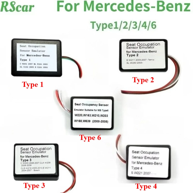 

Новейший эмулятор датчика присутствия, подходящий для MB Type 1/2/3/4/6 SRS для Mercedes/Benz W220 W163 W210 W203 W168 W639 и т. д. Инструмент