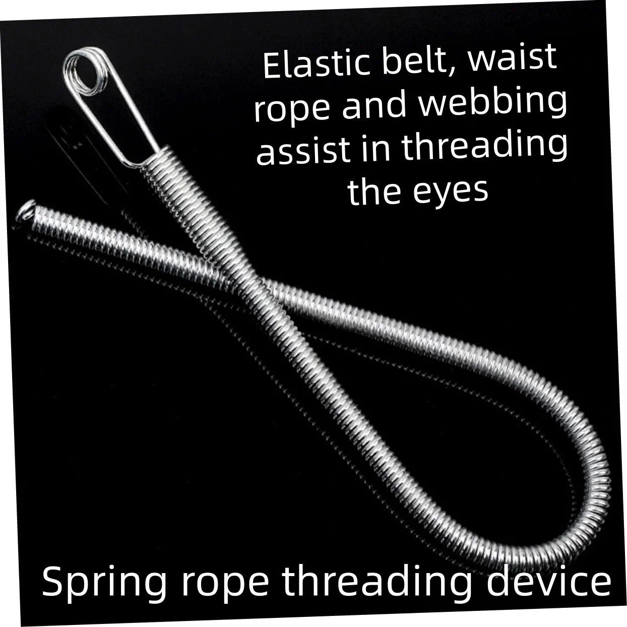 

Drawstring Threader Tool 22cm, Spring Steel for Pants Hoodie Waistband, Easy Elastic Cord Threading