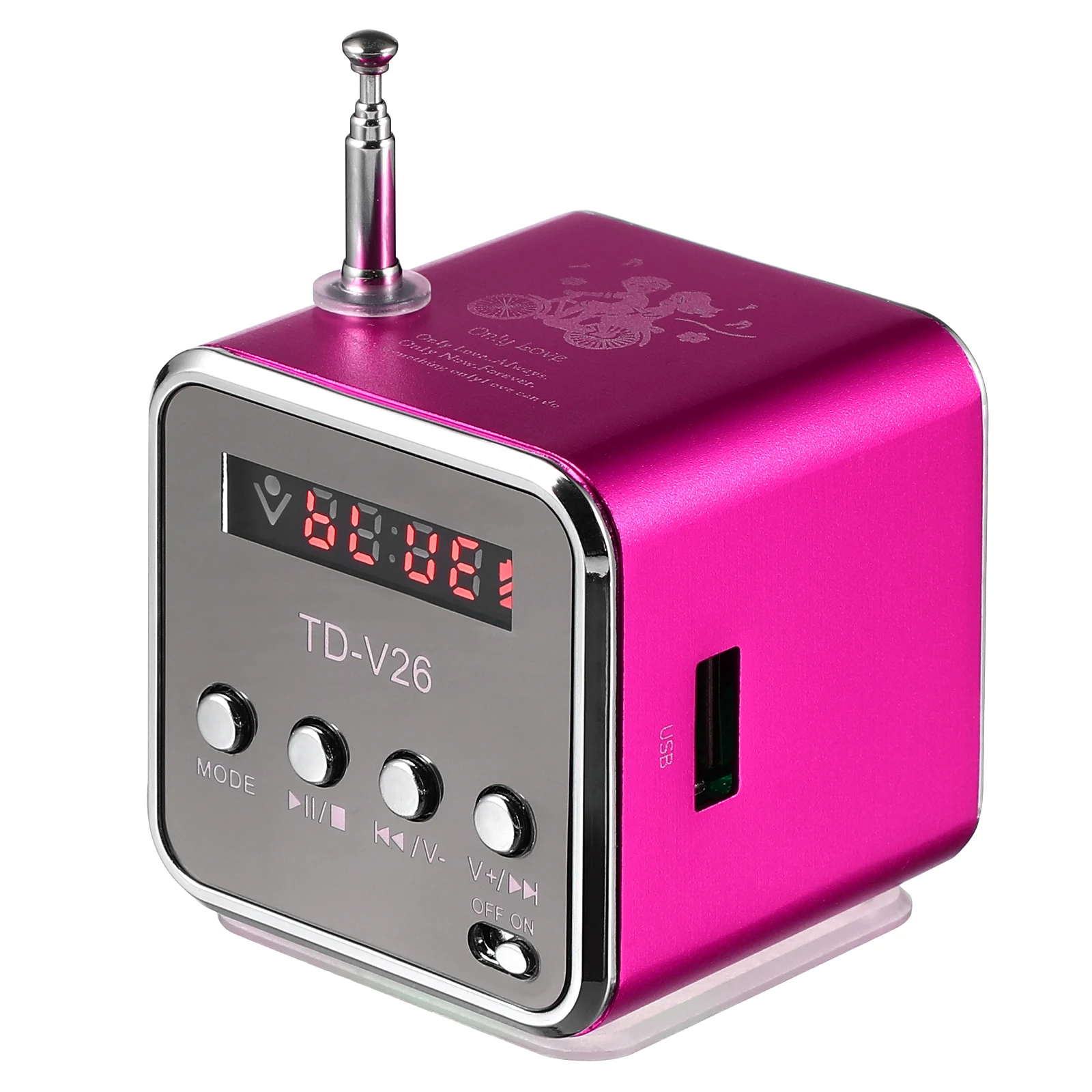 

Speaker Mini Retro Wireless Speaker Wireless Portable Retro Desktop Sound Small Travel Red MP3 Player Loudspeaker