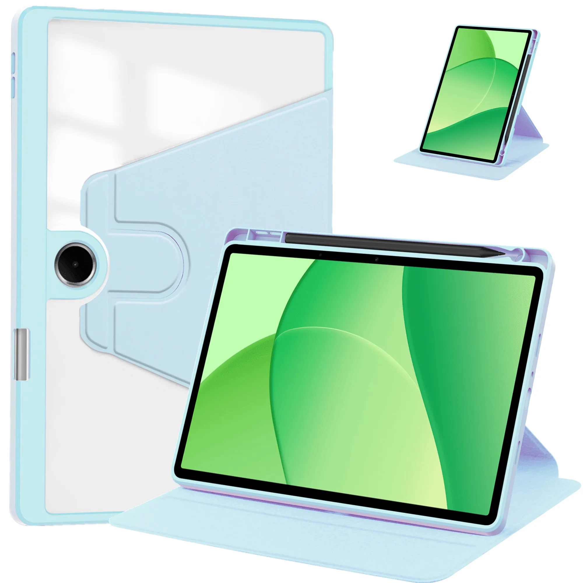 

Acrylic Back Case For OPPO Pad SE 2025 11 inch Model OPD2417 360 Rotating Stand Cover Shockproof With Capa Pen Slot Tablet Shell