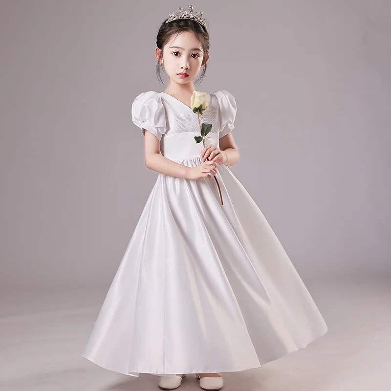 

Girls' dress summer dress new children's Dress Girls' long high-end children's piano performance dress foreign style Princess