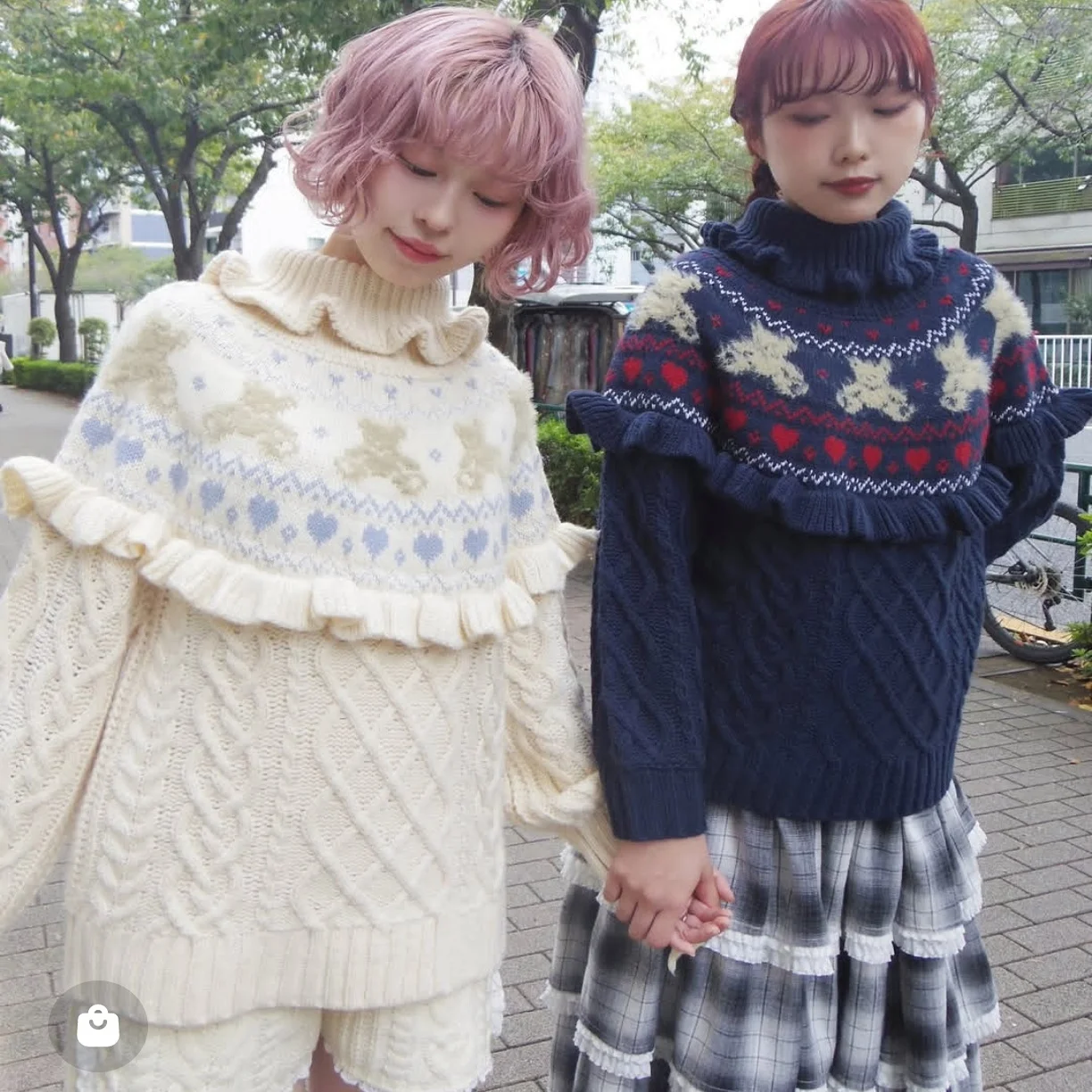 النمط الياباني أنيقة حلوة لطيف الوقوف طوق تكدرت كم طويل فضفاض تنوعا محبوك البلوزات البلوفرات للنساء الخريف