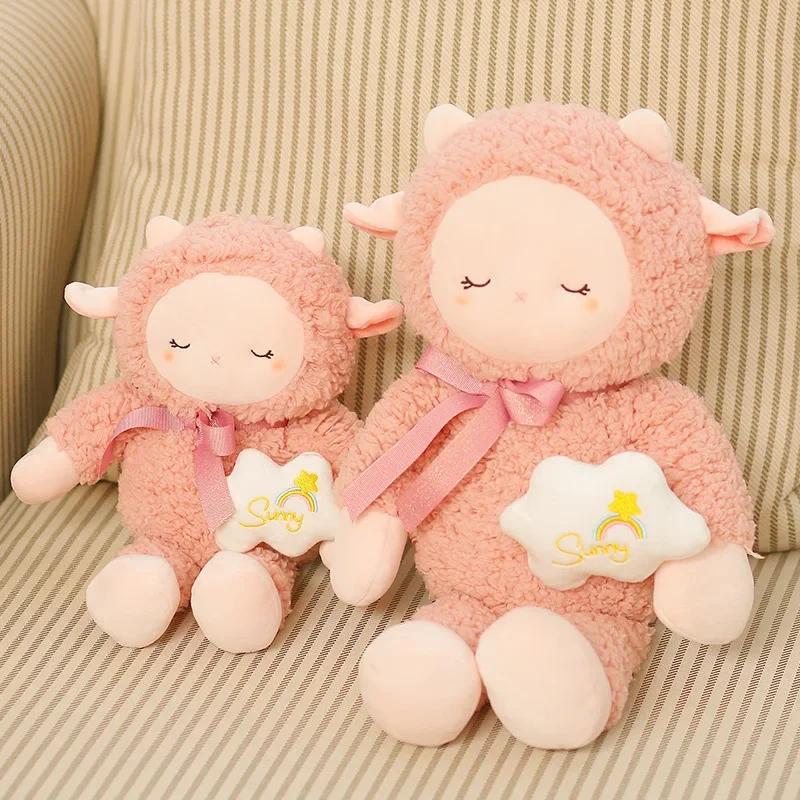 2024 Hot Style Pillow Cushions Stuffed Animals Plush Sheep Kawaii Cartoon Toys Hobbies Decoration Toys Hobbies Girl Birthday