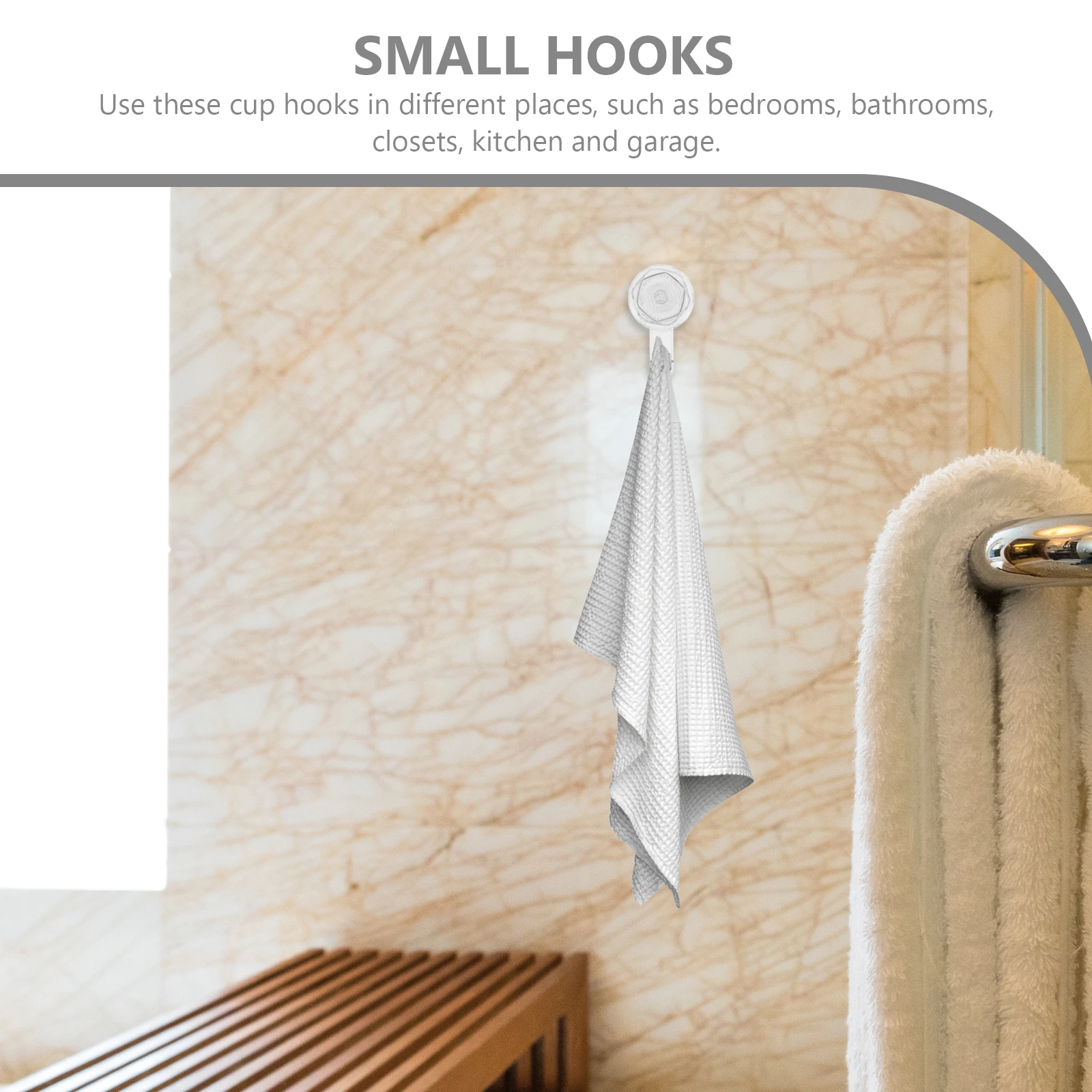 

Heavy Duty Cup Multi Purpose Wall Hanger for Bathroom Kitchen Shower Home Storage Organizer Plastic Indoor Space Saving