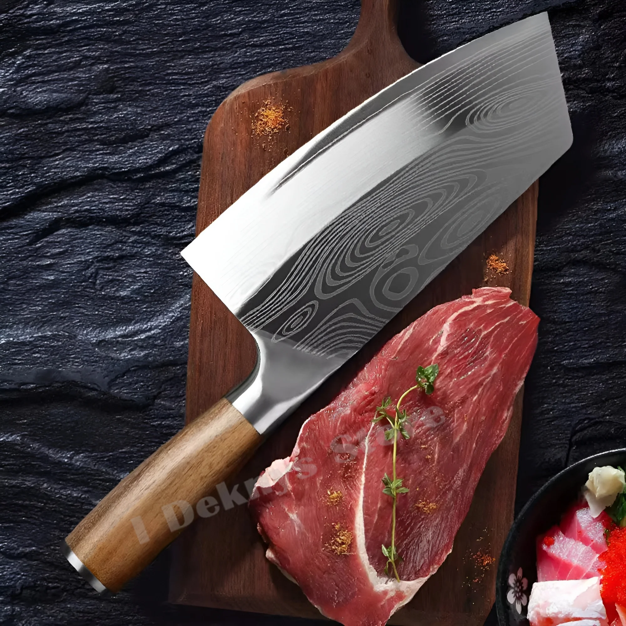 

Kitchen Butcher Knives Laser Damascus Professional Japanese Chef Knife Stainless Steel Knife Meat Cleaver Cooking Chef Knife