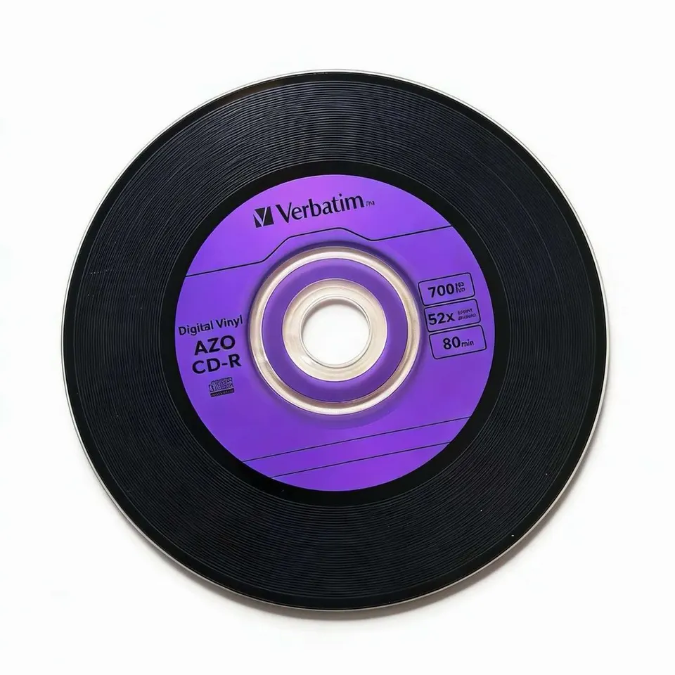 Digital Vinyl AZO CD-R Disc CDR CD Disc Blue 52X 700MB 80Min 5pcs