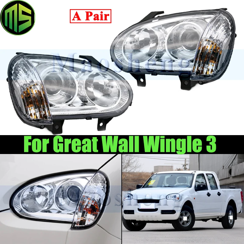 

Maosheng A Pair Headlight Front Bumper Head Light Lamp For Great Wall Wingle 3 Head Lamp Headlamp Front Turn Light