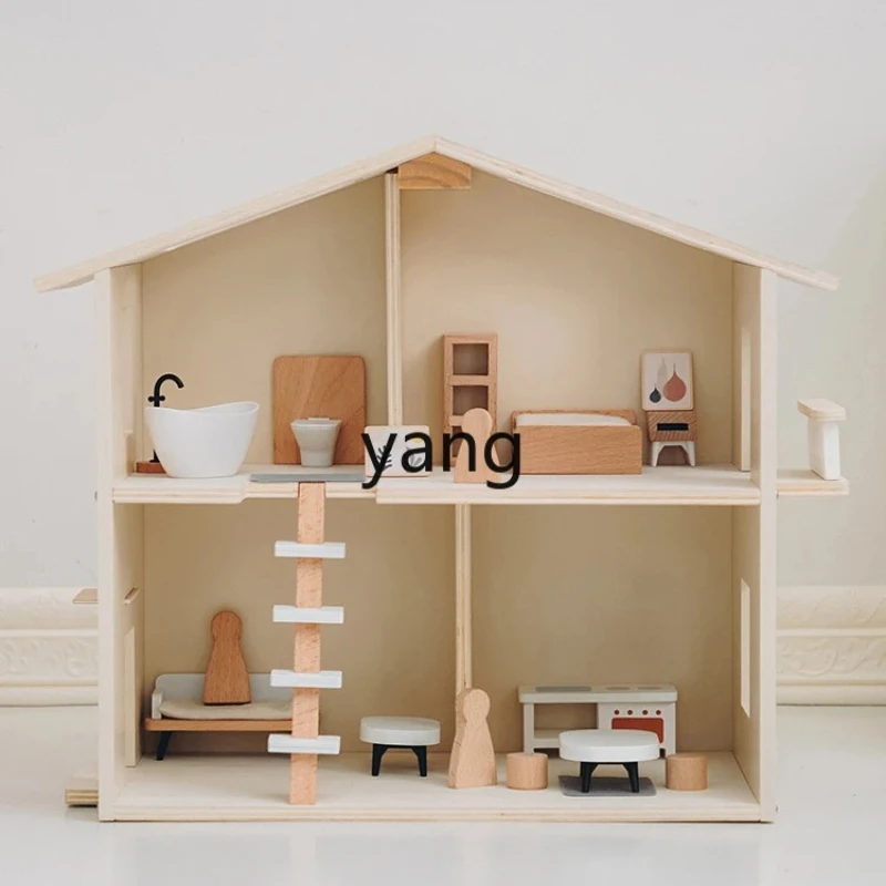 

CX Children Play House Wooden Toy Girl Princess Simulation Villa Room Castle Puzzle Doll House