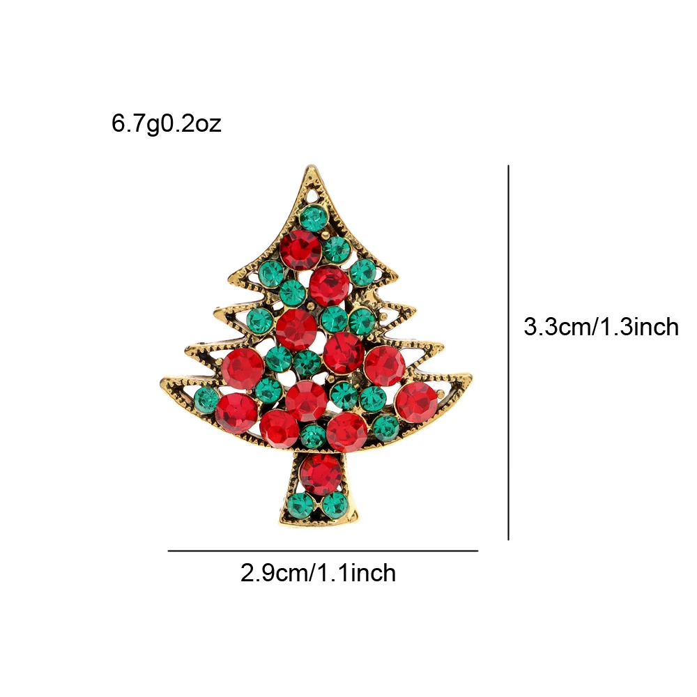 CINDY XIANG Cute Rhinestone Small Christmas Tree Brooch Beautiful Winter Festivel Pin Home Ornament Good Gift