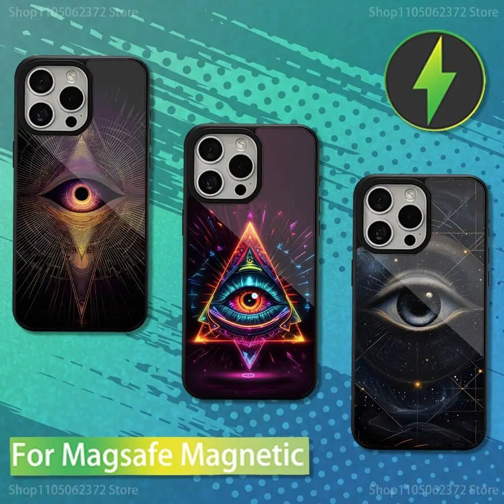 

Occult Art Illuminati Eye Case For iPhone 16,17,15,14,13,12,11,Pro,Max,Plus,Mini,Magsafe,Magnetic Wireless Charging Case