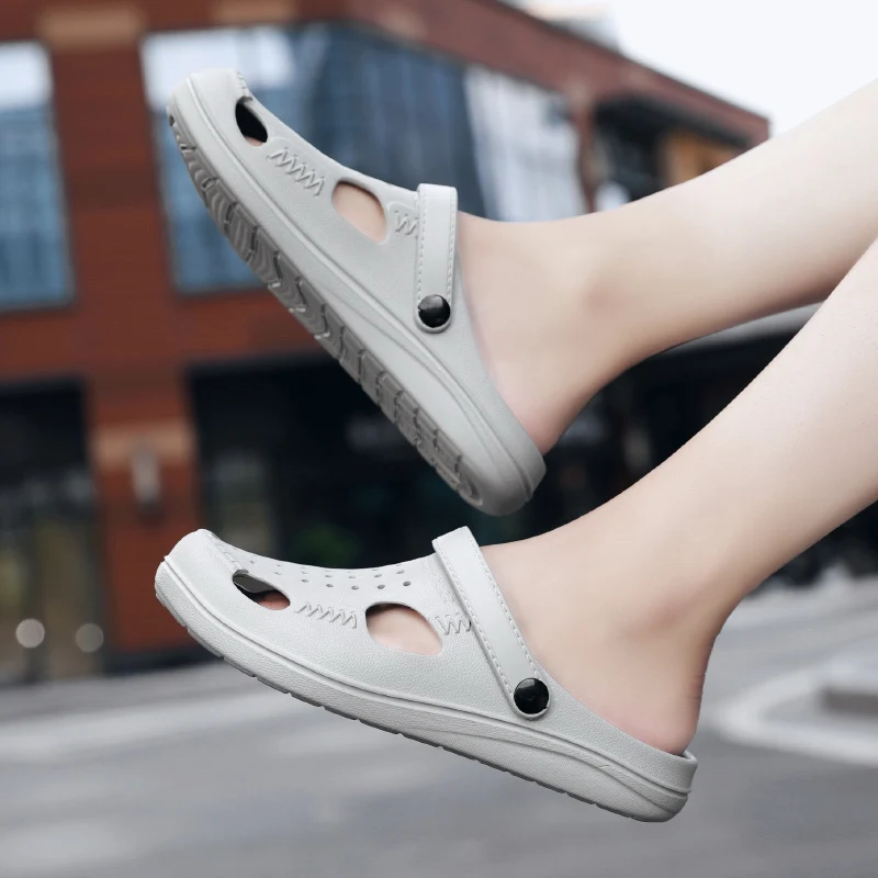 New Casual Men'S Eva Soft Bottom Non Slip Breathable Cool Slippers In Three Colors Sizes 39-44