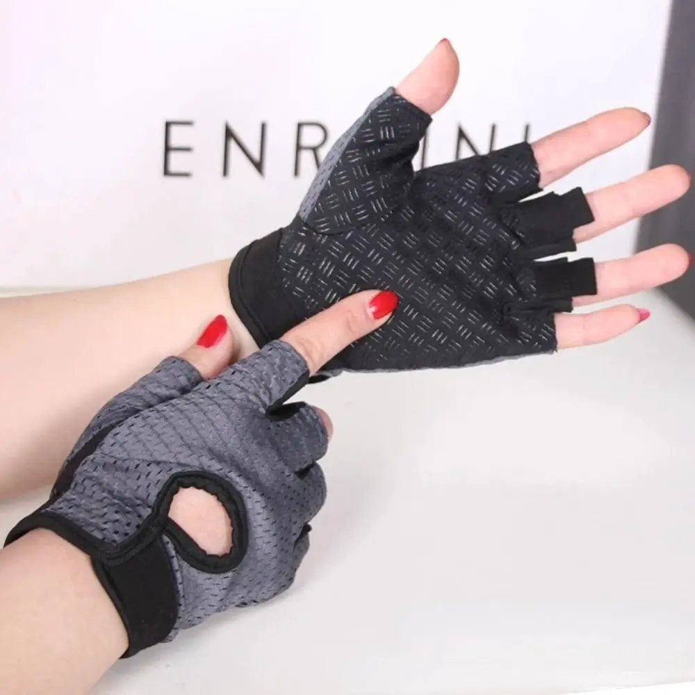 

Bodybuilding Workout Cycling Fingerless Gloves Gym Training Non-slip Fitness Gloves Breathable Ridding Gloves Men Women