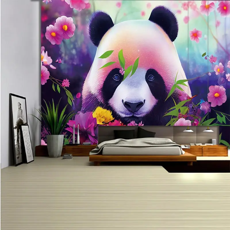 Animal Lovely Panda Wall Tapestry Home Decoration Psychedelic  decoration Wall Hanging