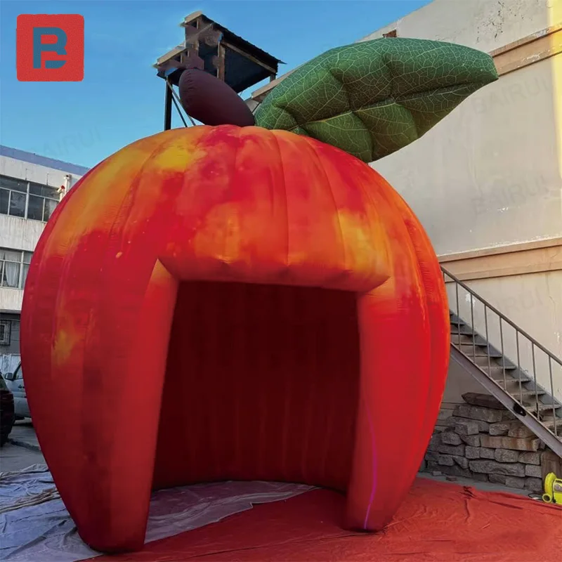 Casa inflable de manzanas, arco de chile, molde de aire para frutas y verduras, con soplador, decoración de escenario para eventos a gran escala