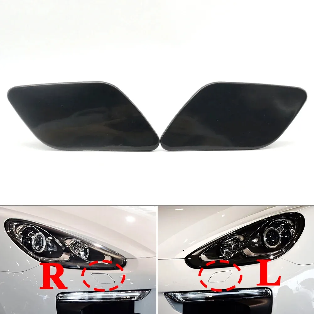 Front Headlight Washer Spray Nozzle Cover Cap For Porsche Cayenne 92A 2015-2018 2pcs