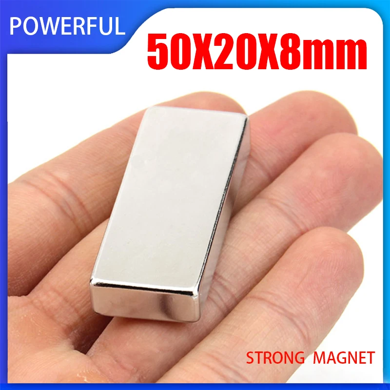 

1~10pcs 50mm x 20mm x 8mm Neodymium Magnet 50x20x8mm N35 NdFeB Block Super Powerful Strong Permanent Magnet imanes