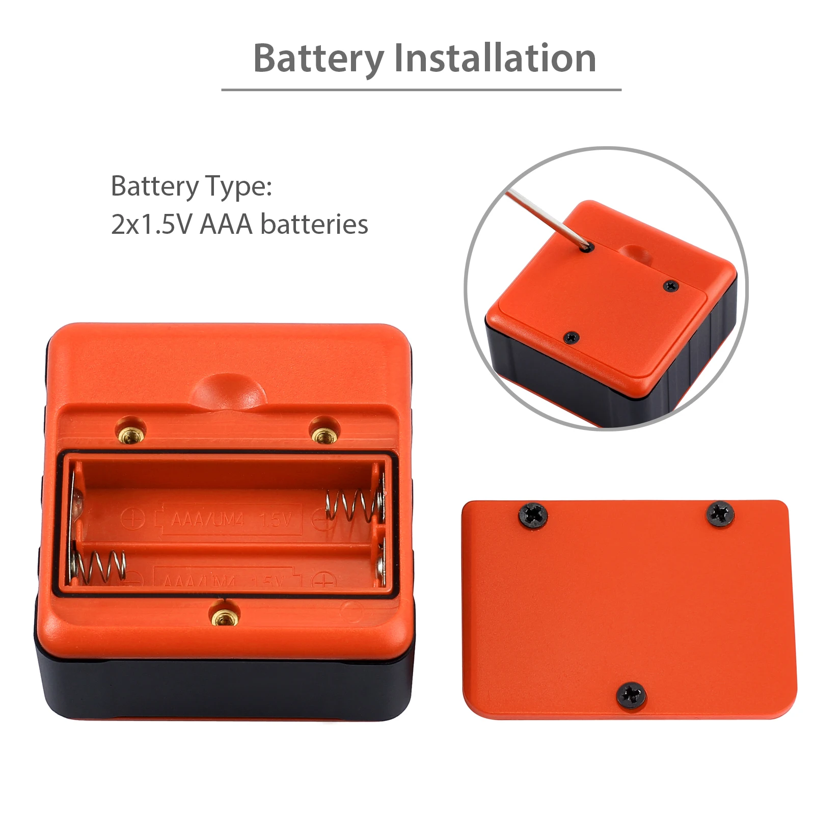 Neoteck Orange Aluminum Angle Finder Digital Protractor Inclinometer Electronic Level Box Magnetic Base Measuring Tools