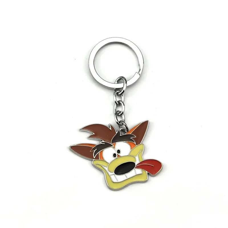 Anime Crash Bandicoot Game Keyring Key Chains Cartoon Animal Metal Keychain Car Bag Key Ring Holder Jewelry