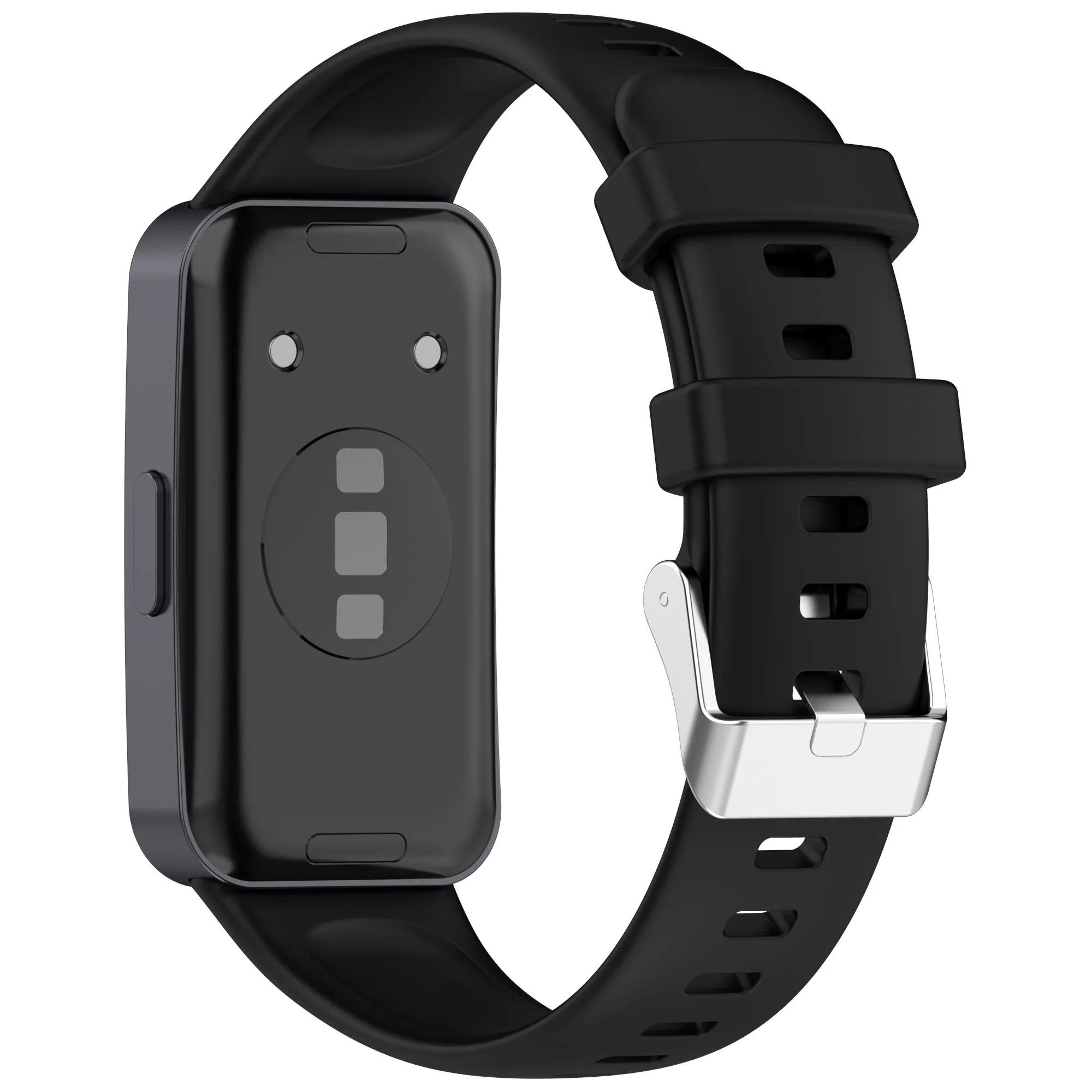 

Silicone Watch Strap for Huawei Band 9 NFC / 9 / 8 NFC / 8 Adjustable Wrist Band - Black