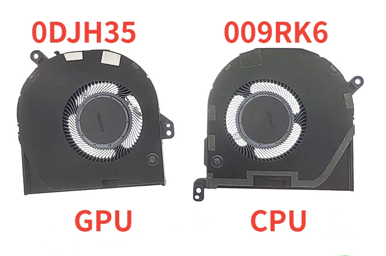 

Новый оригинальный охлаждающий вентилятор для процессора ноутбука/графического процессора для Dell XPS 15 9500 0DJH35 009RK6